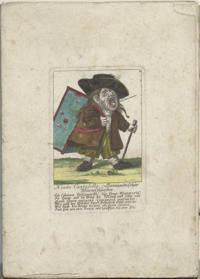 Le nain Nicolo Cantabella, vers 1710 - Martin Engelbrecht (attributed to)