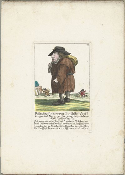 Le nain Veith Knollinger von Pinklfeldt, ca. 1710 - Martin Engelbrecht (attributed to)