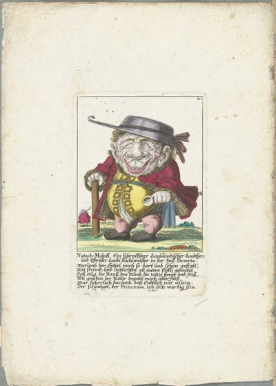 Caricature de Nutsch-Moloff - Martin Engelbrecht (attributed to)