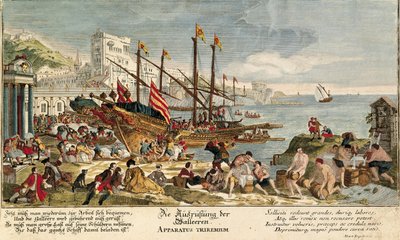 Marchandises chargées dans une galère - Martin Engelbrecht