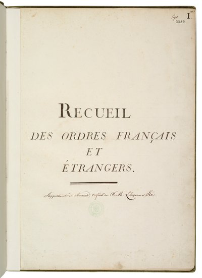 Recueil des ordres français et étrangers - Martin Guillaume Biennais