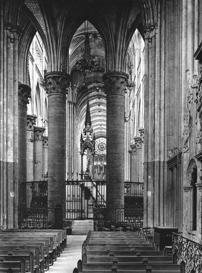 Intérieur de la cathédrale de Rouen, France, 1937 - Martin Hurlimann