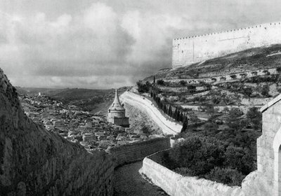 Lieux de sépulture juifs près du Mur de Jérusalem, 1937 - Martin Hurlimann