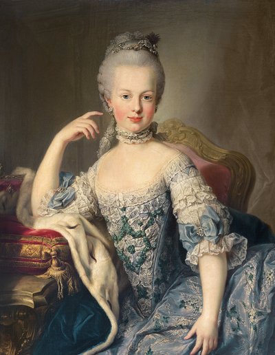 Archiduchesse Marie-Antoinette Habsbourg-Lorraine (1755-93) 1767-68 - Martin II Mytens or Meytens