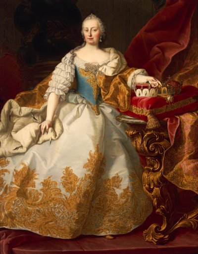 Portrait de Marie-Thérèse de Habsbourg, Impératrice du Saint-Empire romain germanique - Martin II Mytens or Meytens