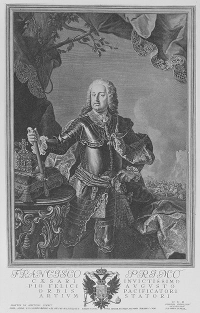 François Ier, Empereur du Saint-Empire, gravé par Philipp Andreas Kilian - Martin II Mytens or Meytens