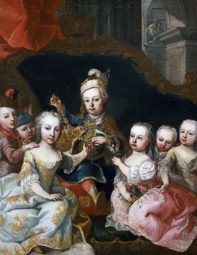 Portrait de Joseph II enfant avec ses frères (Vienne) - Martin II Mytens or Meytens