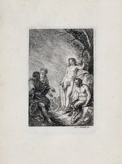 Le jugement du roi Midas entre Apollon et Marsyas - Martin Johann Schmidt