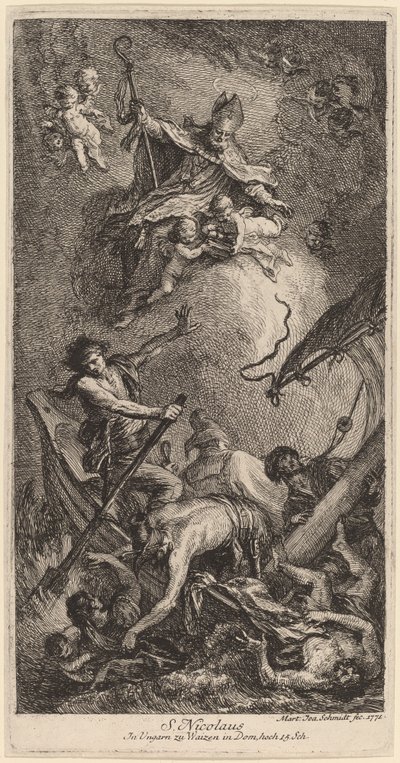 Saint Nicolas sauvant des marins - Martin Johann Schmidt