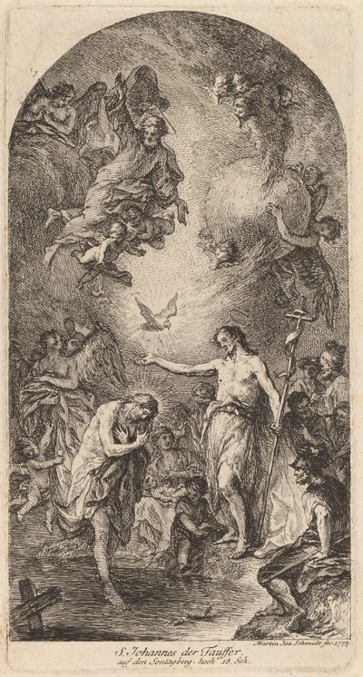 Le baptême du Christ - Martin Johann Schmidt