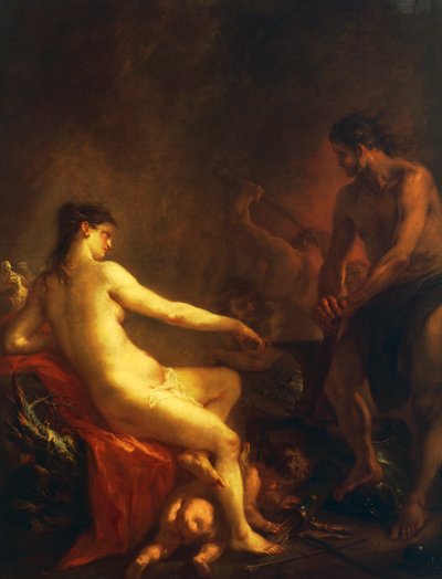 Vénus et Cupidon dans la forge de Vulcain - Martin Johann Schmidt