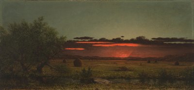 Prairies du New Jersey au coucher du soleil - Martin Johnson Heade