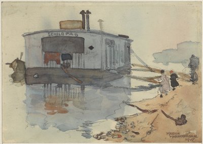 Navire La Tortue sur une rive - Martin Monnickendam