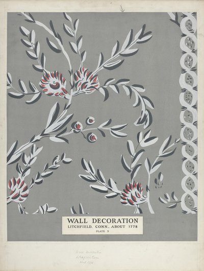 Mur décoré, vers 1938 - Martin Partyka