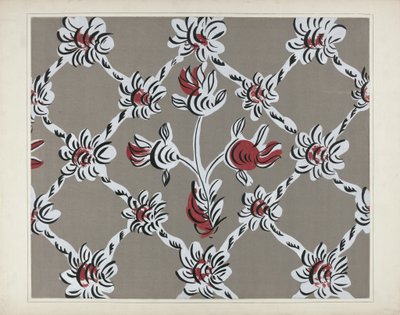 Détail de Mur Peint à la Main, vers 1938 - Martin Partyka