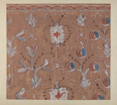 Détail de mur peint à la main, c. 1939 - Martin Partyka