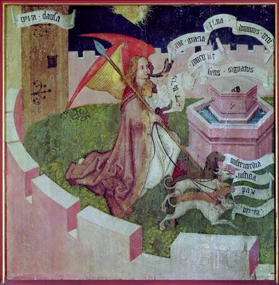 Retable des Dominicains : La Chasse mystique, c.1470-80 - Martin Schongauer