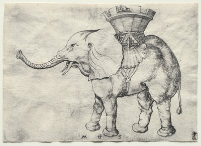 Un Éléphant avec Howdah - Martin Schongauer