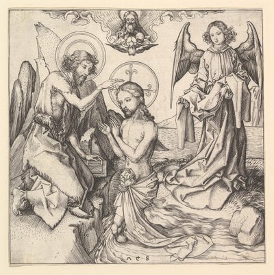 Baptême du Christ, vers 1470-1474 - Martin Schongauer
