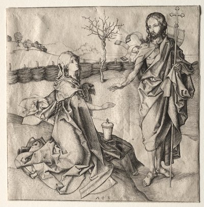 Le Christ apparaissant à Madeleine - Martin Schongauer