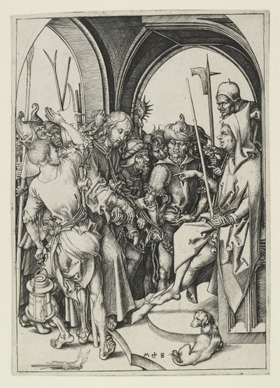 Le Christ devant Anne, fin du 15e siècle - Martin Schongauer