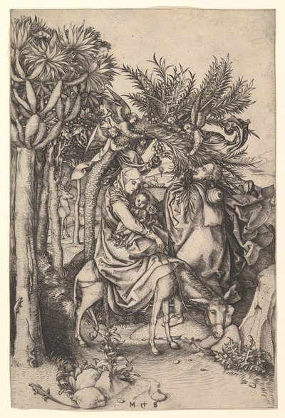 Repos pendant la fuite en Égypte, vers 1435-1491 - Martin Schongauer