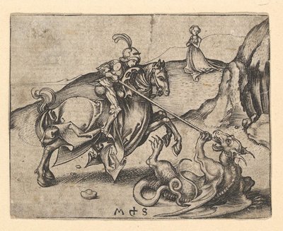 Saint Georges terrassant le dragon, vers 1435-1491 - Martin Schongauer