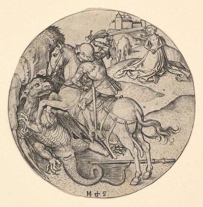 Saint Georges terrassant le dragon - Martin Schongauer