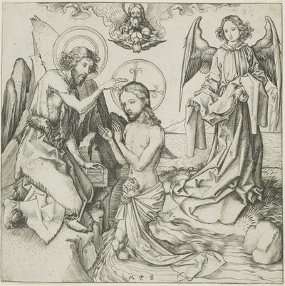 Le baptême du Christ - Martin Schongauer