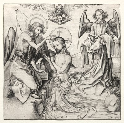Le Baptême du Christ dans le Jourdain, vers 1480-90 - Martin Schongauer