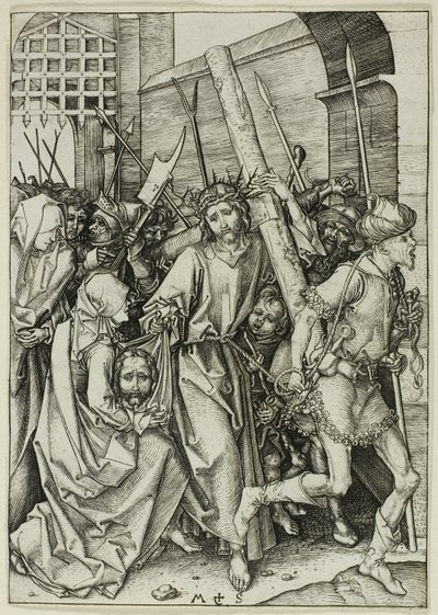 Le portement de la croix, de La Passion - Martin Schongauer