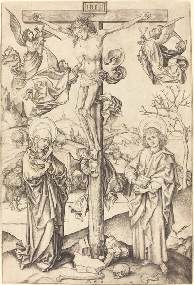 La Crucifixion avec quatre anges - Martin Schongauer