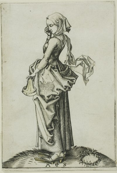 La cinquième vierge folle - Martin Schongauer