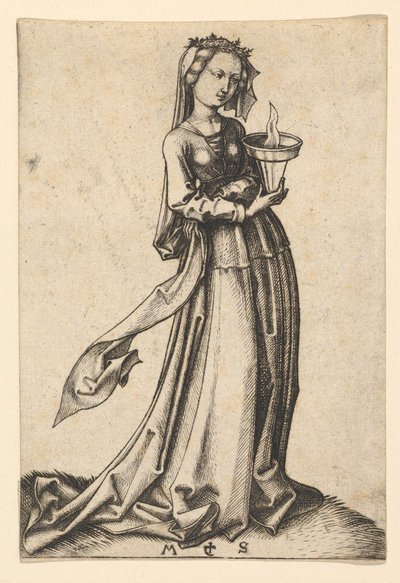 La Quatrième Vierge Sage, de la série Les Vierges Sages et Folles, vers 1435-1491 - Martin Schongauer
