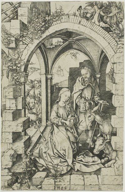 La Nativité, de la Vie de la Vierge - Martin Schongauer
