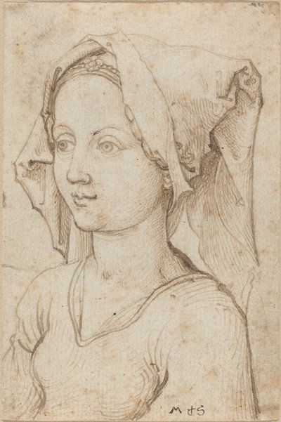 Jeune femme portant un foulard - Martin Schongauer