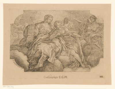Allégories féminines de la paix, de la justice et de l