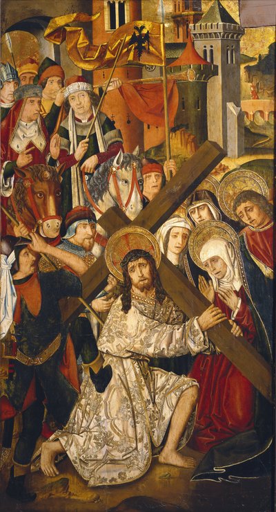 Le chemin du Calvaire (détail) - Martin & Ximenez Miguel (fl.1466 1505) Bernat