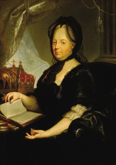 Catherine II en deuil, années 1760 - Martin van Meytens the Younger
