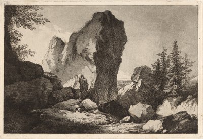 Paysage de montagne avec un éperon rocheux - Martin von Molitor