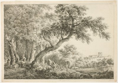 Vagabond se reposant dans la forêt - Martin von Molitor