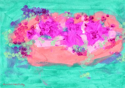Panier de fleurs avec des roses - Martina Konitzky