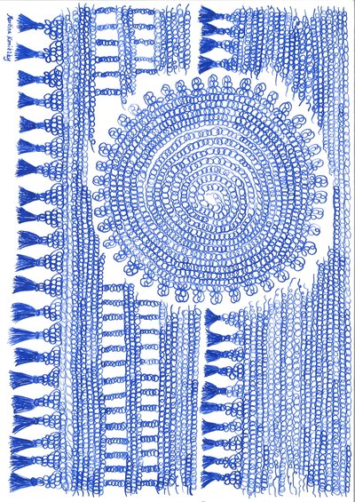 Crochet encre bleue - Martina Konitzky
