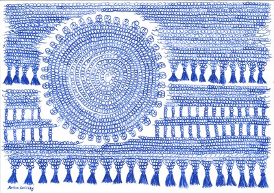 Crochet encre bleue - Martina Konitzky
