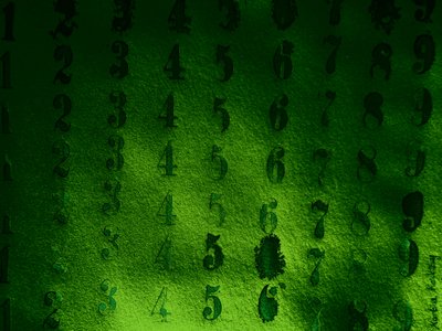 Timbre chiffres vert - Martina Konitzky