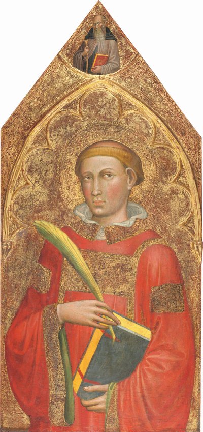 Diacre saint, avec saint Antoine abbé au-dessus, [panneau droit], vers 1415-1420 - Martino di Bartolomeo di Biagio