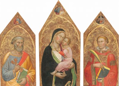 Madone et Enfant avec le Christ bénissant, et les Saints Pierre, Jacques Majeur, Antoine..., vers 1415-1420 - Martino di Bartolomeo di Biagio