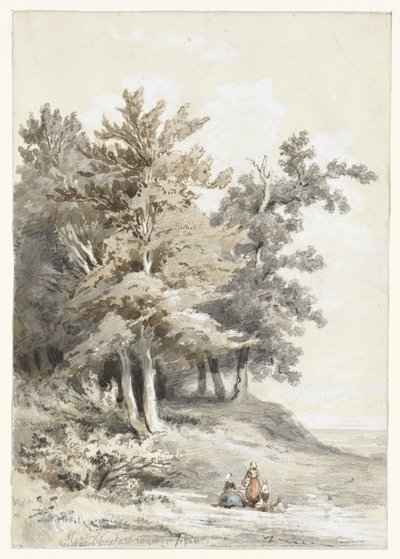Lisière de forêt avec figures - Martinus Antonius Kuytenbrouwer jr.