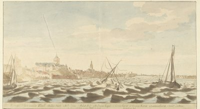Vue de Nimègue depuis la Waal - Martinus Berkenboom