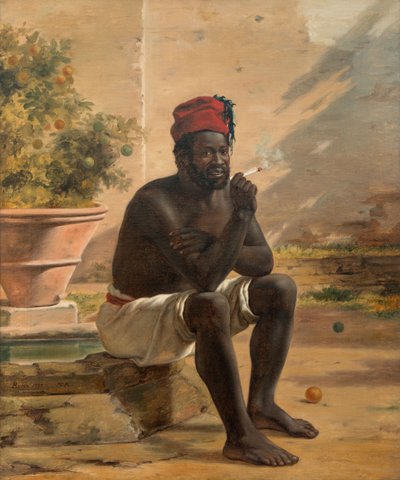 Un Nubien assis, Rome - Martinus Rorbye